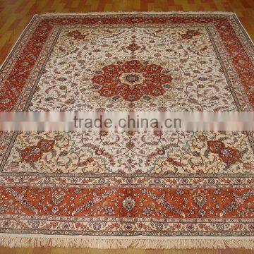 Carpet natural colour hand knotted handmade persian silk rug persian handmade silk carpets for home hotel villa/silk rug