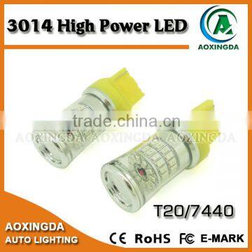 2015 new product car led light T20 , 10-24V auto led lamp 7440 48smd 3014