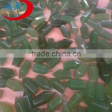 green jade quartz rock crystal 6sides healing points