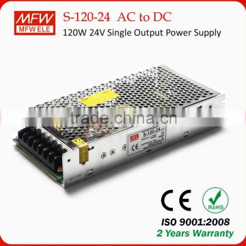 Single output constant voltage 120W 24V 5A power supply s-120-24