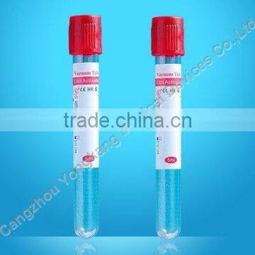 Disposible Medical Vacuum Blood Collection Tube Plain Tube
