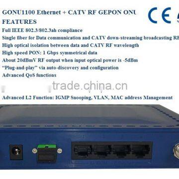 GONU1100 Ethernet + CATV RF GEPON ONU