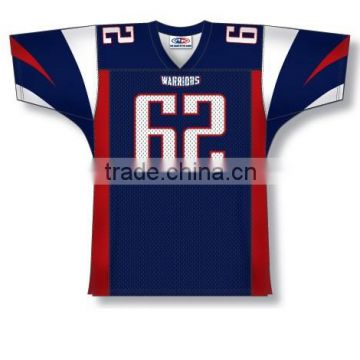 Polyester Spandex custom Sublimated Warriors American Football Jersey/Shirt