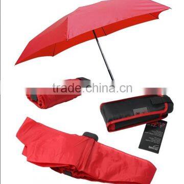 durable canopy wind resistant three fold umbrella with silver piping