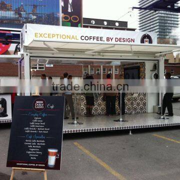 Hydraulic system 20ft shipping container cafe design/ Pop-Up mobile cafe container for sale                        
                                                Quality Choice