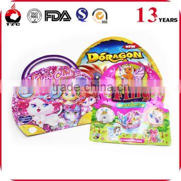 Custom & transparent plastic packaging bag for toy