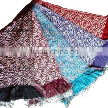 Rayon lycra scarf, animal print scarf