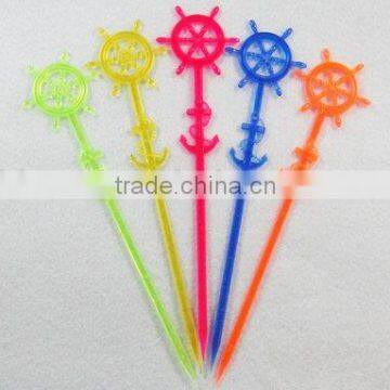 Rudder swizzle stick / muddler / plastic rudder stirrer / drink stirrer