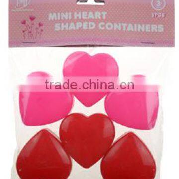 Valentine's Day Mini Plastic Heart Shape Containers