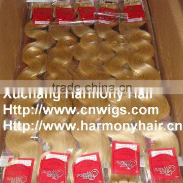 HOT selling hair extensions blonde weft wavy