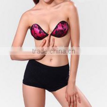 Front Closure Stretchable Fabric Bra Seamless Sponge Bra