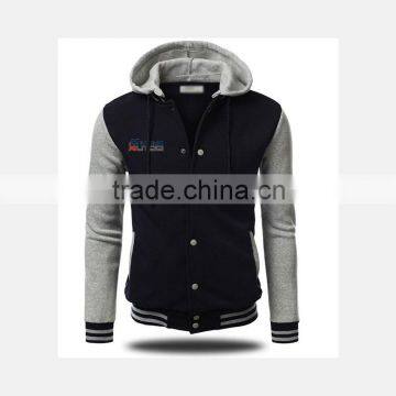 custom american baseball jackets,wholesale male hooded jacket