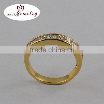 Fashion Rose 24K Gold Jewelry Ring,Micro Pave Setting Ring
