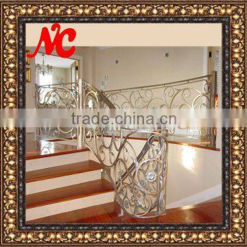 Interior iron craft stair handrail