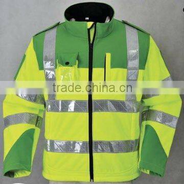 LATEST DESIGN HI VIS SOFTSHELL JACKET/SAFETY JACKET