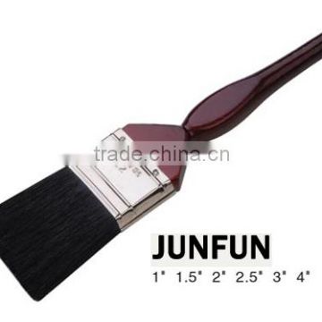 green wooden handle painting brush stainless steel ferrule painting brush