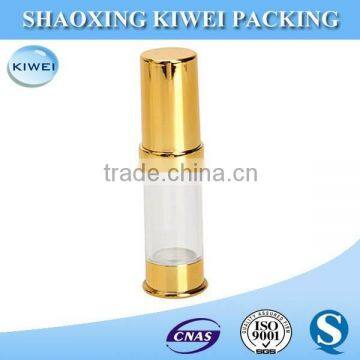 Cosmetic Vacuum Flask Pump Bottle Gold Cap for Perfume Essence Lotion