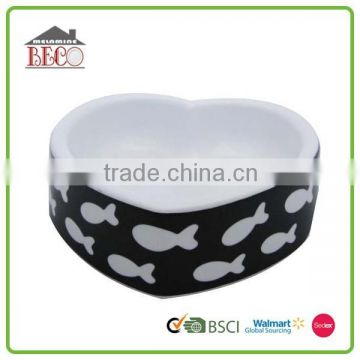 Wholesale cheap special design heart shaped fancy dog bowl