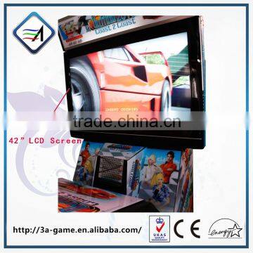 2016 42'' LCD Outrun Double Player Arcade Games Car Race Game Diving Video For Entertainment