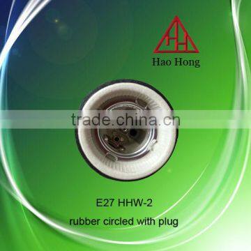 HAOHONG Waterproof Lamp Socket E27 With Rubber Circled Wire SPT-2 18AW photo-2
