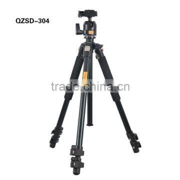 Q304 Camera tripod w fluid damping ballhead Professional telescope stable Aluminum 360 video camera tripod camera accessories