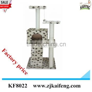 KF8022 New Leopard skin cat climbing tree cat condo furniture scratcher post pet house