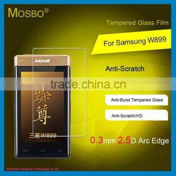 Anit-broken anti-scratch for Samsung W899 tempered glass screen protector original unlocked, for Samsung W899 glass protector