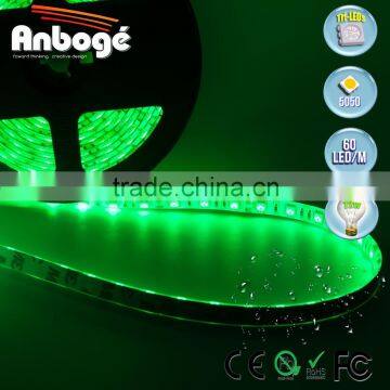 Green color 5050 smd ip65 led flexible strip light waterproof