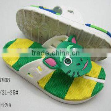 2014 New Designed and Fashion PCU+EVA Kids Slippers with cartoon