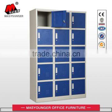 high quality factory direct sale blue steel 15 doors locker