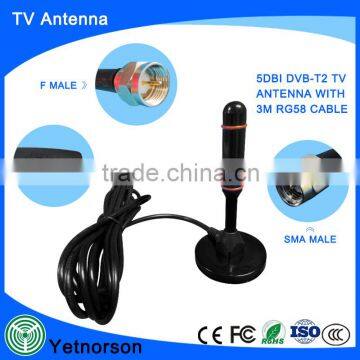 Popular 30DBI DVB-T DVB T2 Antenna Indoor dvb/vhf/uhf antenna tv antenna rotator for car home use