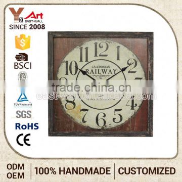 Lowest Price 2016 New Design Rustic Vintage Wood Wall Clock China