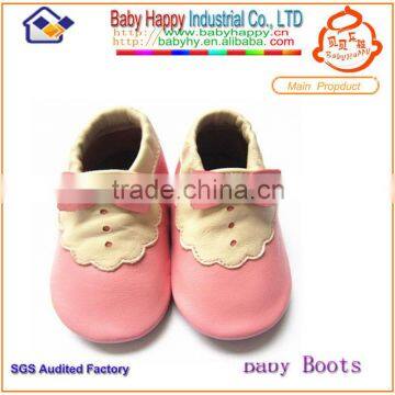 wholesale minion beautiful bowknot soft sole baby girl dress shoes