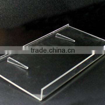 Acrylic Flat Display Shelf / Rack / Holder With Front Lip