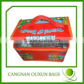 Most fashion nonwoven aluminum foil insulate cooler bag for food