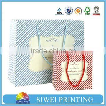 2015 fashion luxury antique custom logo printed handy fashion kraft paper bag manufacturer