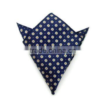 Blue Polkadot Twill Silk Pocket Square photo-2