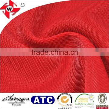 chuangwei textile shiny 100% polyester breathable sportswear pique fabric