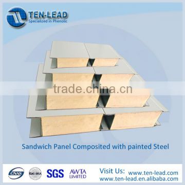 Container construction used prefab phenolic sandwich panel composited with steel structure