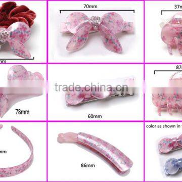 Jewelry Hair Accessory Set, Rhine Stone Luxury Flower Hair Clip Set for Women, Fancy Hair Barrettes Wholesale in China