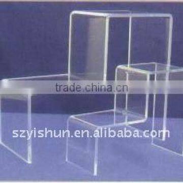 transparent shoes acrylic rack with 2 tray