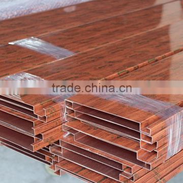 Roller Coating Wood Grain Colored G shaped Aluminum Strip Slat Flase Ceiling