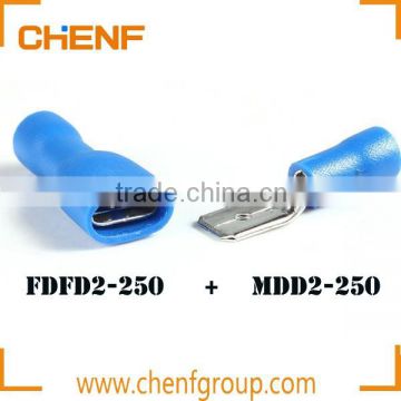 Hot Sell Fully Insulated Female Pre- insulated terminal / plug spring FDFD2-250 6.3 plug-in terminals