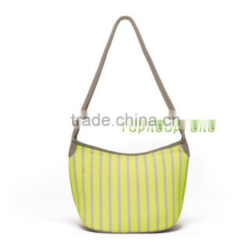 Promotional waterproof neoprene shopping shoulder cute bag with zipper