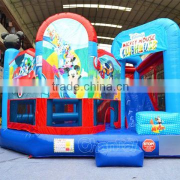 Kids party inflatable cartoon theme combo bouncer