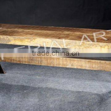 INDUSTRIAL FURNITURE IRON WOOD BENCH