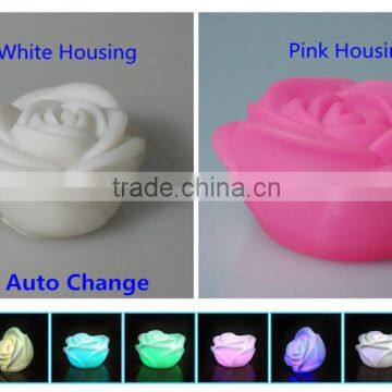 wedding decorative rose led light red