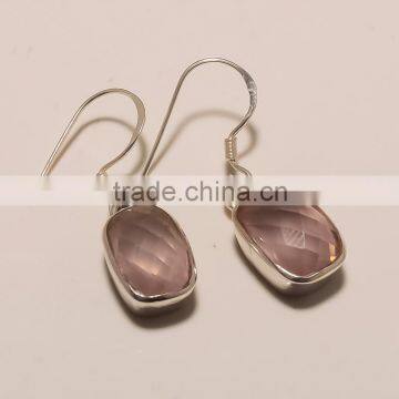E0103-STERLING SILVER ROSE QUARTZ 4.24