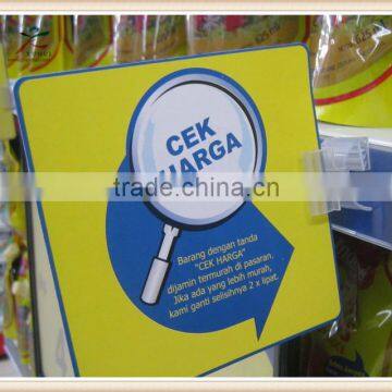 PVC Extruded Shelf Talkers for In-store Promotion