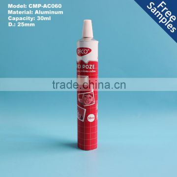 sharp mouth aluminium pharmaceutical tube